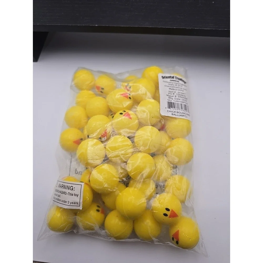 48 Easter Chick Bounce Balls 1